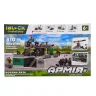 Конструктор IBlock Армия «Военная База» 810 дет 4 фигурки солдатов транспорт оружие