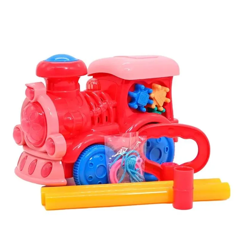 Каталка на паличці Star Toys Паровозик 21см, рухомі шестерні, ручка-тримач 50см