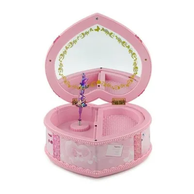 Шкатулка музыкальная A-Toys заводная, сердце с балериной и зеркалом