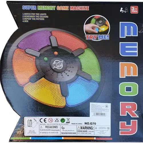 Гра для тренування пам'яті ToyCloud Електронна Memory Game 6 кольорових клавіш зі звуком та світлом
