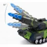 Игрушечный танк ToyCloud инерционный 26см с пусковой установкой для ракет с подсветкой и звуком