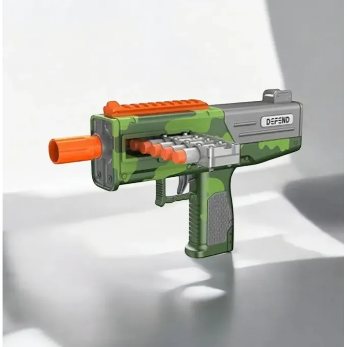 Автомат Wenyi Blaster Zone 31см з м'якими снарядами 8шт камуфляжний