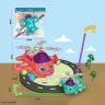 Каталка на паличці ToyCloud Гелікоптер 43 см, рухомі лопасті, розбірна / на колесах