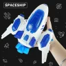 Космический корабль ToyCloud с космонавтом, стреляет ракетами, звук, свет, на батарейках