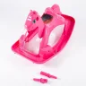 Качалка-лошадка Doloni Toys 90х50см пластиковая с ручками, розовая до 30 кг