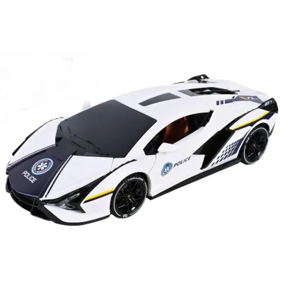 Полицейский спорткар Tianlida Lamborghini 1:16 открываються двери, свет, на батарейках