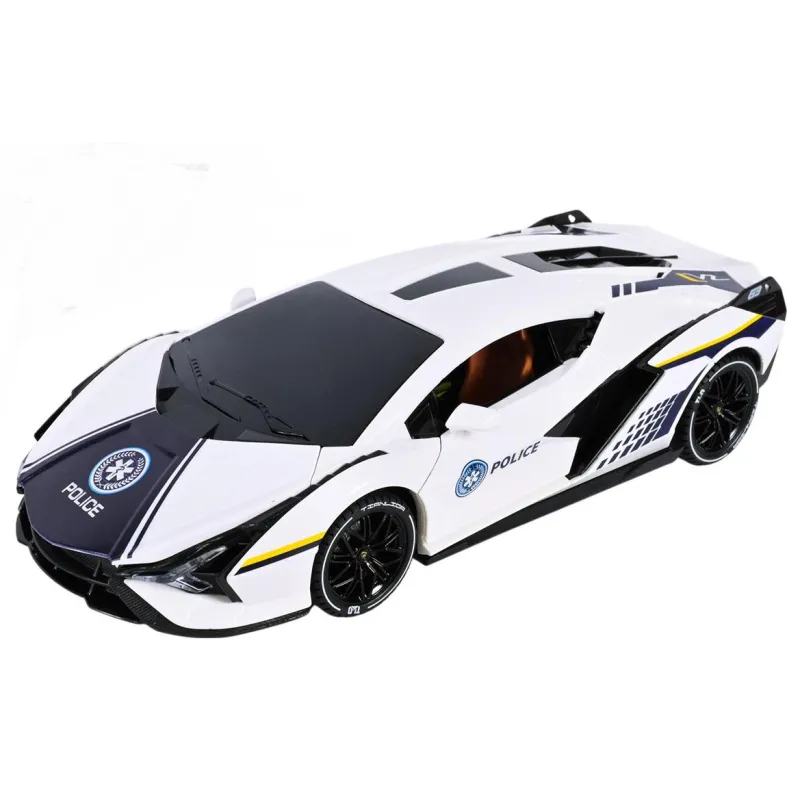 Полицейский спорткар Tianlida Lamborghini 1:16 открываються двери, свет, на батарейках