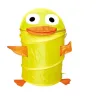 Кошик для іграшок Star Toys Качечка 60 см жовта кругла складана з кришкою в сумці