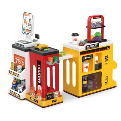 Набор "Супермаркет" касса с прилавком A-Toys 65 предметов 72,5x43x60 см звук и свет