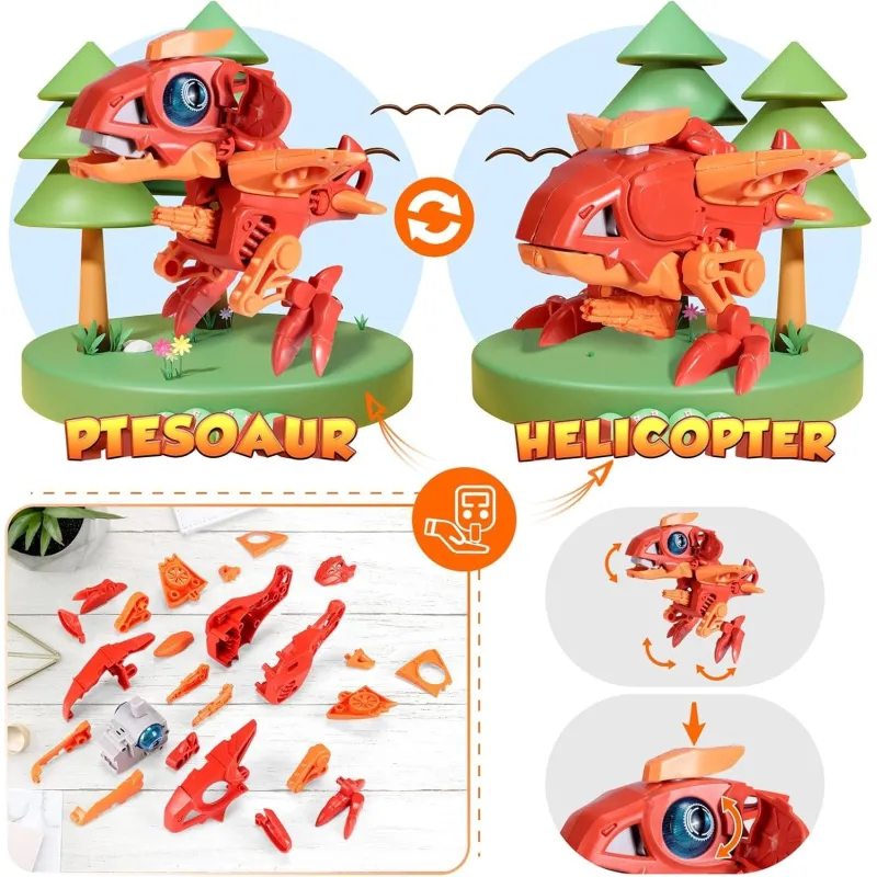 Трансформер Star Toys Птерозавр-Гелікоптер світло, звук ECXP2303-F