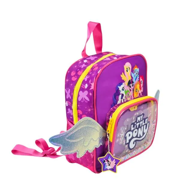 Рюкзак Kids Hits My Little Pony два відділення 28x13x24 см з брелоком і крильцями фіолетовий