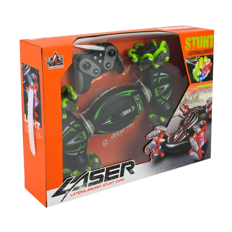 Машинка-перевертень на радіокеруванні Willesu Toys 29см з пультом та браслетом виконує трюки