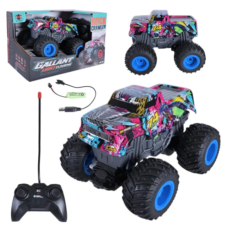 Гоночный джип на радиоуправлении XHX Toys 1:20 вездеход с аккумулятором 3.7V, резиновыми колесами и светом