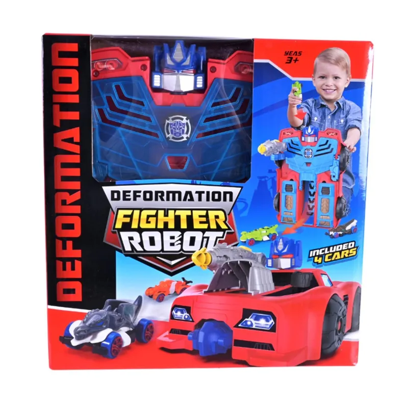Робот-трансформер Star Toys паркинг с 4 машинками-динозаврами, катапультой, оружием и снарядом