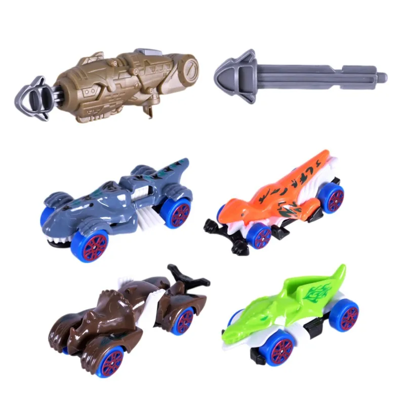 Робот-трансформер Star Toys паркинг с 4 машинками-динозаврами, катапультой, оружием и снарядом