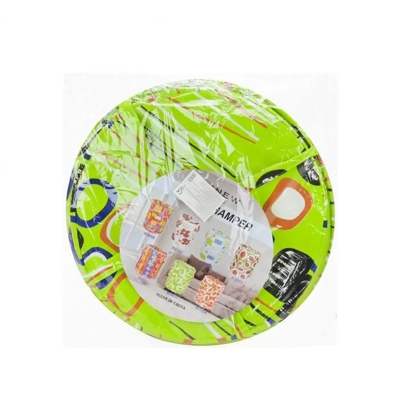 Корзина для игрушек Asnew 50см складная круглая с ручками и крышкой на молнии, сумка