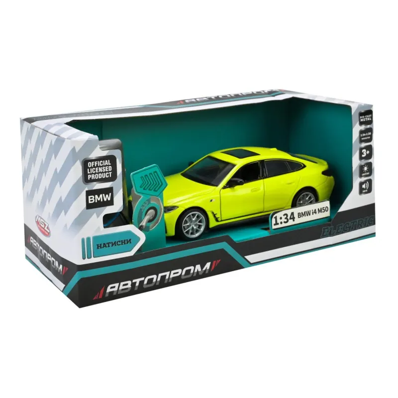 Машина (електро) мет. АВТОПРОМ арт. 68714 (32шт ) 3кольори 1:34 "BMW I4 M50",