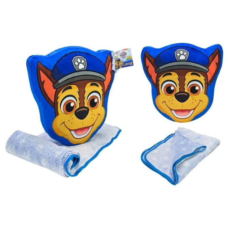 М'яка іграшка з пледом Paw Patrol арт. KH70/001L (8шт) подушка 38*41*7см плед 118*80см світиться в темряві