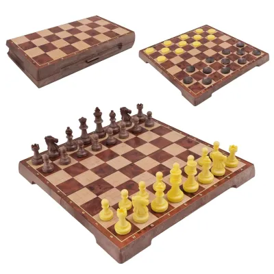 Шахи магнітні арт. 2258 (48шт) 2 в 1 короб. 24, 3*3, 9*12, 2см