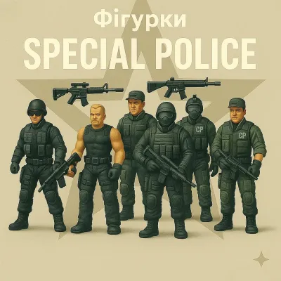 Солдатики спецназ с оружием ToyCloud 6 фигурок 10см военный игровой набор