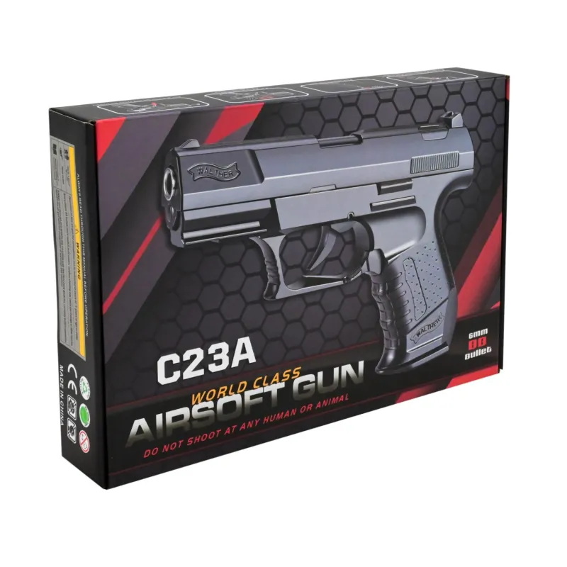 Пістолет мет. арт. C23A (36шт/2) кульки, у короб. 23, 9*16, 5*4 см