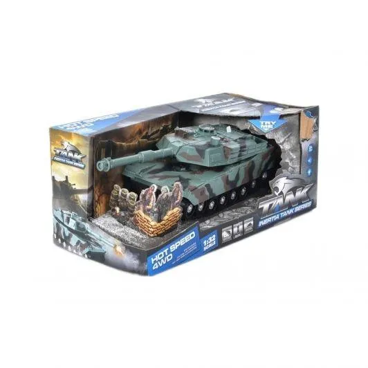 Танк арт. KLX700-4A (48шт) 1:32, інерц. світ., звук, короб. 28*13,5*12см