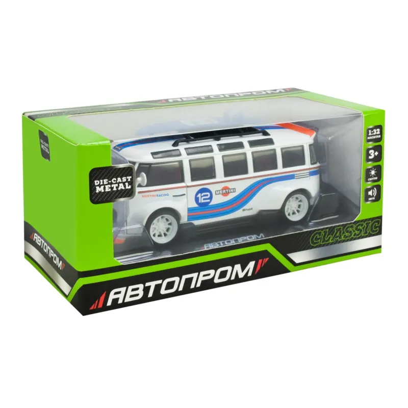 Машина мет. АВТОПРОМ арт. AP74242 (24шт/2) 1:32 Volkswagen t1 bus