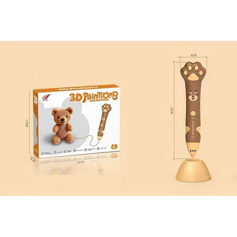 Іграшка ручка 3D арт. XJ01-4 (48шт) 2 кольори мікс,шнури,зарядне, інструкція, короб. 22*5*17см