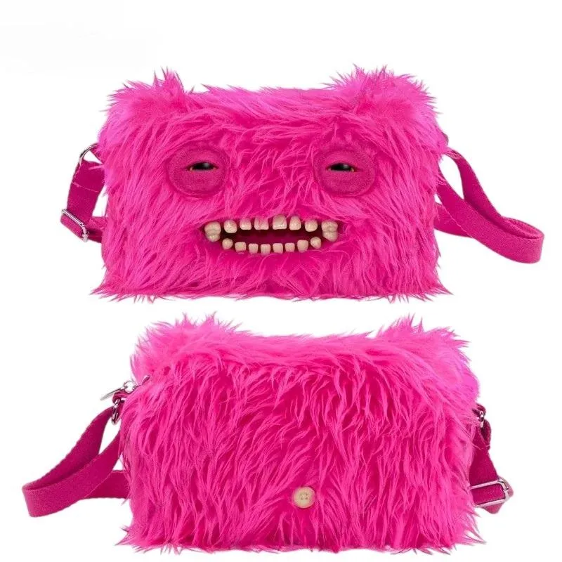 Фуглер плюшевая сумка через плечо Fuggler Ugly Tooth Monster мягкий Зубастый розовый монстр с глазами