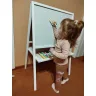 Мольберт 2-стор. з полицею, магнітний 100*66см (поле 60*45см), фарбований білий