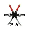 Игровой набор Ниндзя Ninja Set 2 меча, 2 кинжала, сюрикены-звездочки, плечевой чехол-держатель оружия