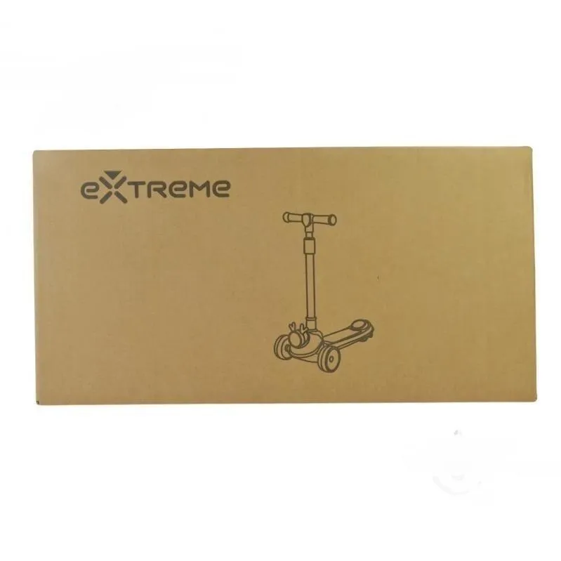 Самокат 3-х колесный детский Extreme Motion колеса PU свет музыка тормоз, красный