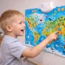 Інтерактивний навчальний плакат «Мапа світу» — українське озвучення, режим іспиту, 122 сенсорні кнопки