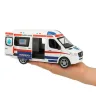 Машинка швидка допомога з фігурками медиків 2408C — звук, підсвітка, інерція, металопластик