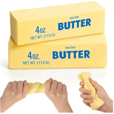 Сливочное масло сквиш 13см Butter игрушка-антистресс кусок сливочного масла, баттер-сквиш
