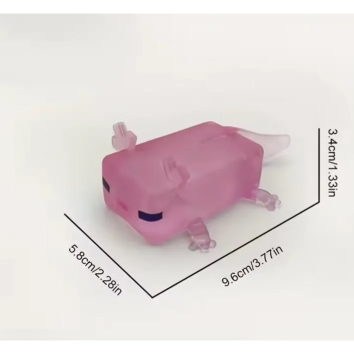 Сквіш Аксолотль іграшка-антистрес рожевий аксолотль 9,6 см з лапками, Axolotl іграшка для стискання
