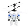Игрушка запускалка Shantou Mini Flight интерактивный летающий робот 14см аккумуляторный со светом