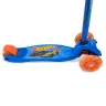 Дитячий самокат Hot Wheels "Країни іграшок" 56 см чотириколісний синій для хлопчика з підсвічуванням коліс та керованим кермом