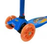 Дитячий самокат Hot Wheels "Країни іграшок" 56 см чотириколісний синій для хлопчика з підсвічуванням коліс та керованим кермом