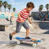 Дитячий Пенні Борд Hot Wheels 56 см синій, круїзер для хлопчика з антиковзким покриттям та підсвічуванням коліс