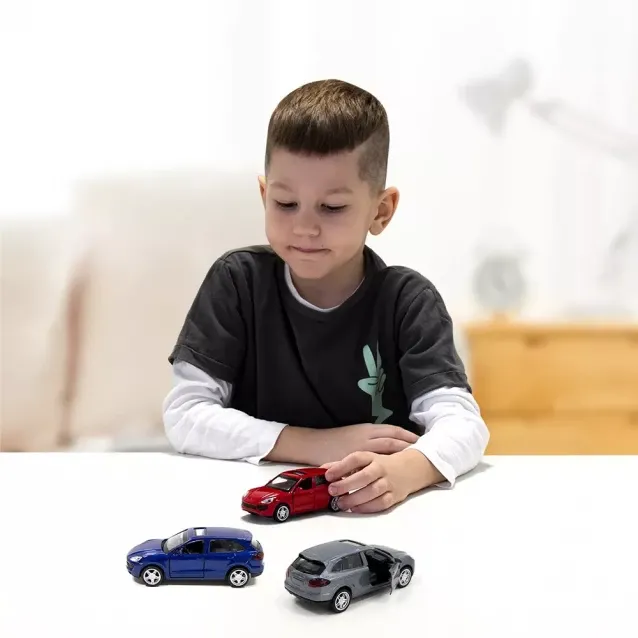 Автомодель Porsche Cayenne S TechnoDrive інерційна металева синя 1:43 двері відчиняються