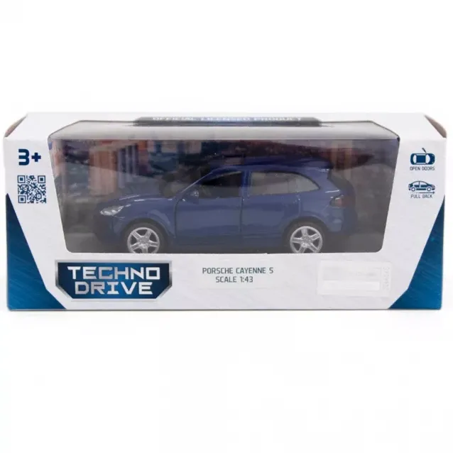 Автомодель Porsche Cayenne S TechnoDrive інерційна металева синя 1:43 двері відчиняються