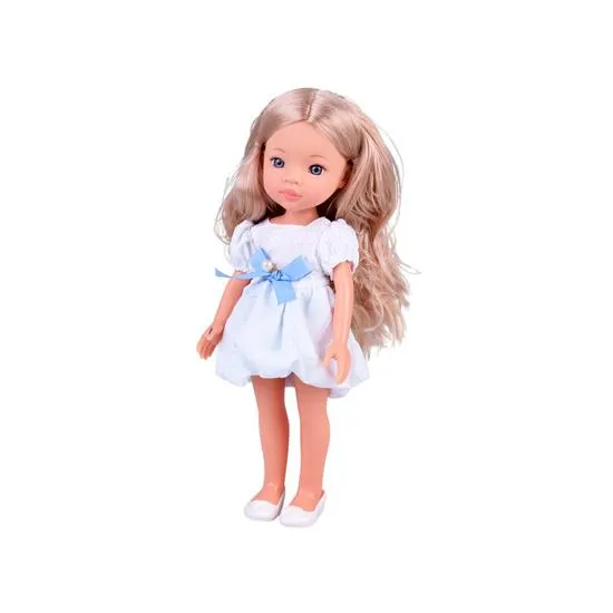 Лялька Lovely girl 33 см у сукні з бантом та довгим волоссям у коробці 36 см
