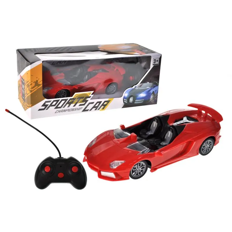 Радиоуправляемая машина YG Toys с пультом на батарейках в коробке 31,5 см красная