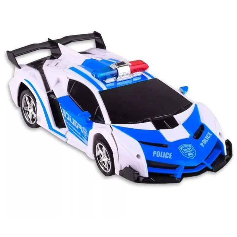 Машинка трансформер на пульті Робот-поліцейський Lamborghini Robot Car легка трансформація з підсвічуванням