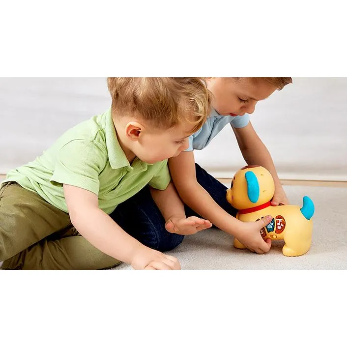 Интерактивный щенок Kids Hits 20 см игрушечная собачка с сенсором, звуками и подсветкой лает, поет, двигается