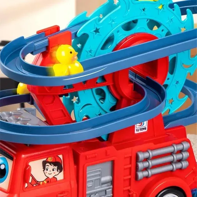 Інтерактивна пожежна машина з треком і каченятами, що бігають YJ Toys 