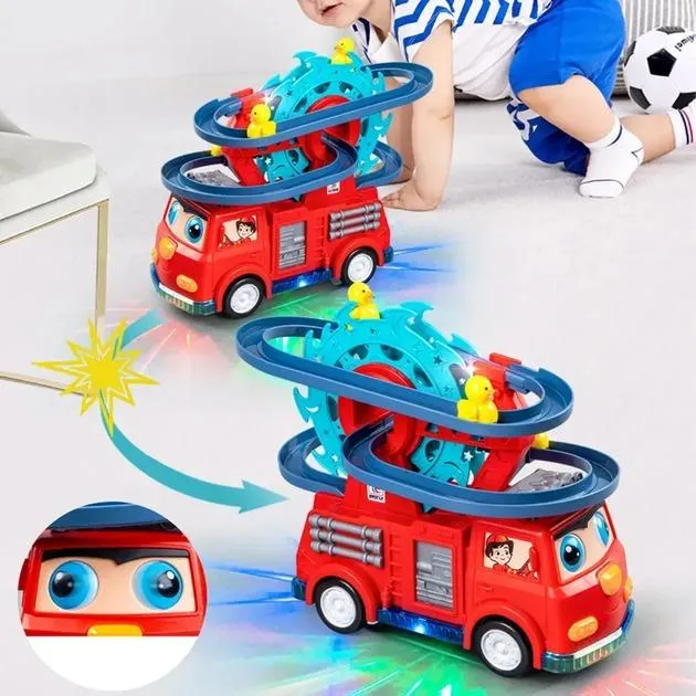 Інтерактивна пожежна машина з треком і каченятами, що бігають YJ Toys 