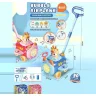 Дитяча іграшка-каталка з мильними бульбашками Bubble Airplane Жираф пілот світло, звук на акумуляторі