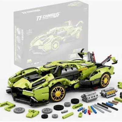 Конструктор машина Lamborghini V12 1:14 спорткар с резиновыми колесами, подвижными элементами 1156 дет